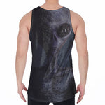 Scary Grey Alien 3D Print Men's Velvet Tank Top