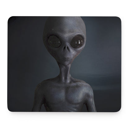 Scary Grey Alien 3D Print Mouse Pad