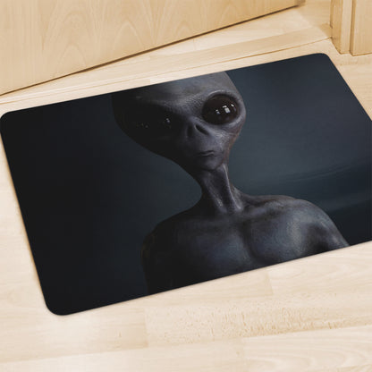 Scary Grey Alien 3D Print Polyester Doormat