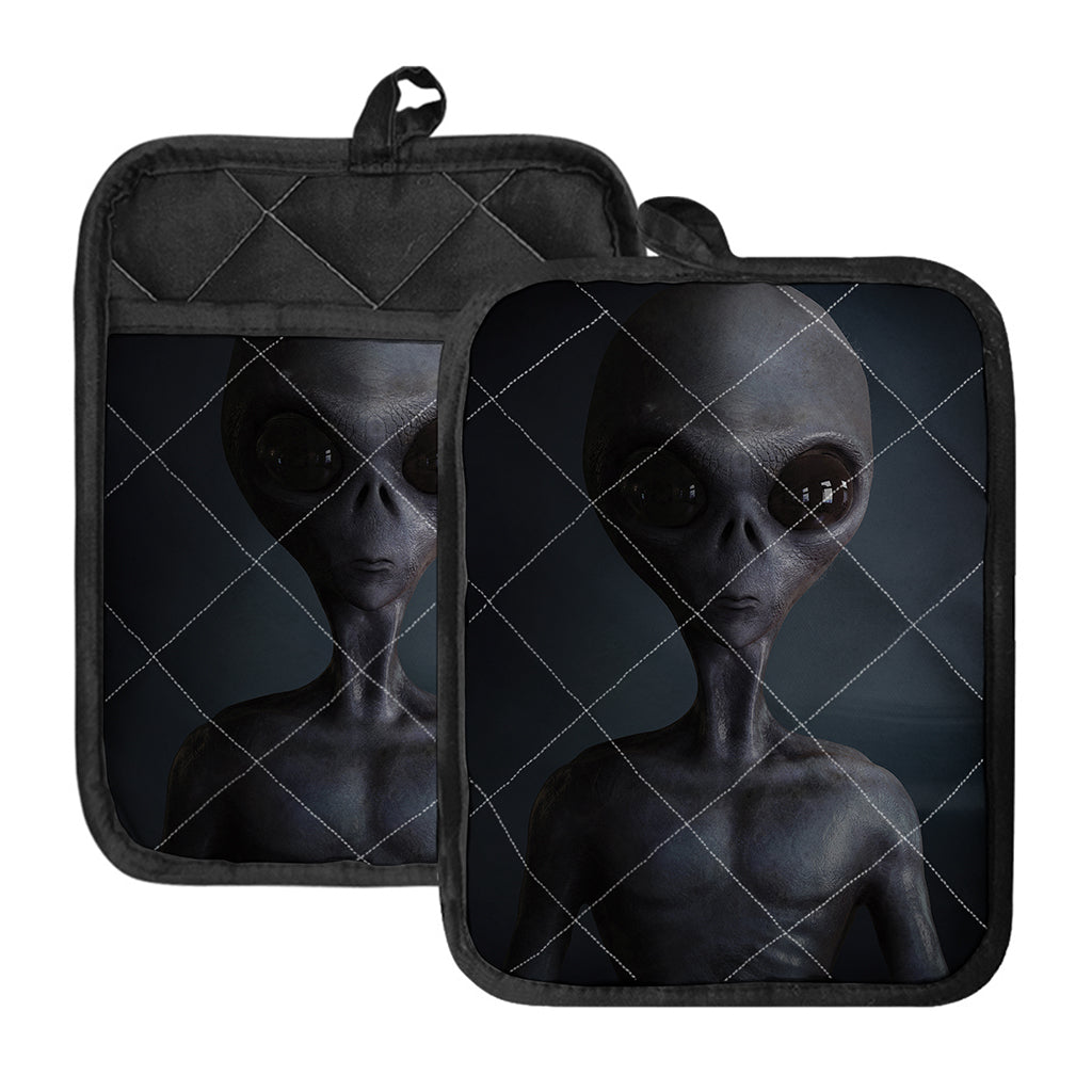 Scary Grey Alien 3D Print Pot Holders With Pocket