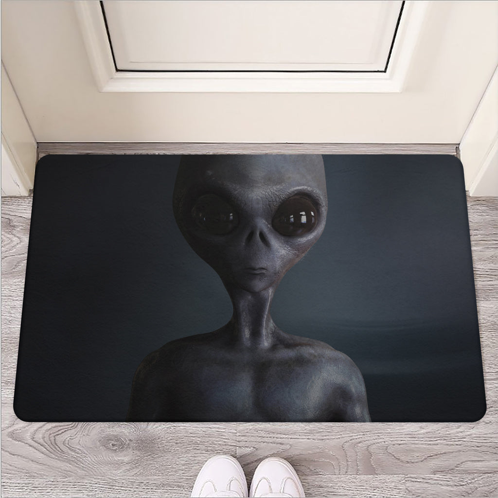 Scary Grey Alien 3D Print Rubber Doormat