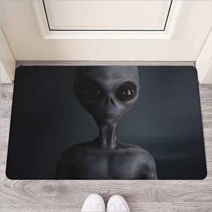 Scary Grey Alien 3D Print Rubber Doormat