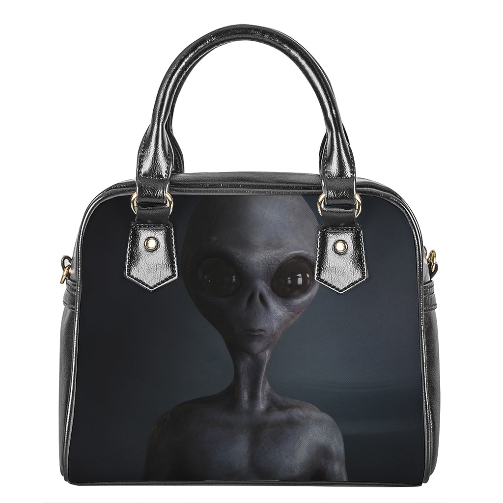 Scary Grey Alien 3D Print Shoulder Handbag