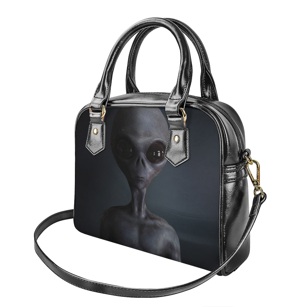 Scary Grey Alien 3D Print Shoulder Handbag