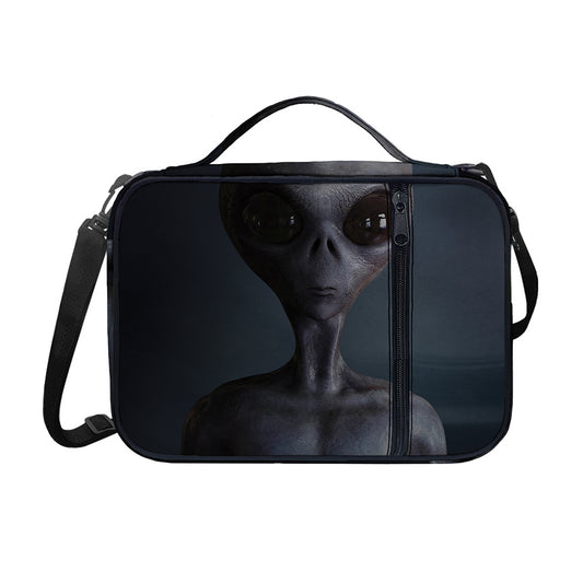 Scary Grey Alien 3D Print Shoulder Strap Bible Bag