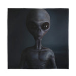 Scary Grey Alien 3D Print Silk Bandana
