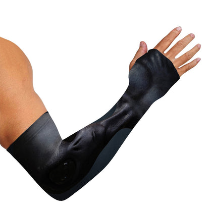 Scary Grey Alien 3D Print Sun Protection Arm Sleeves