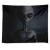 Scary Grey Alien 3D Print Tapestry