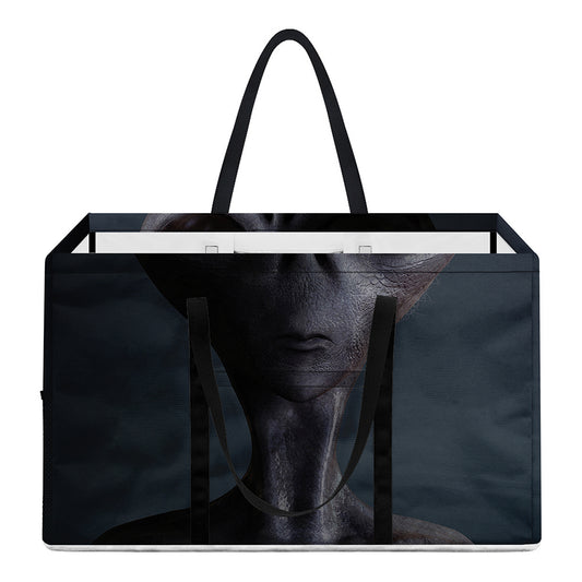 Scary Grey Alien 3D Print Utility Tote Bag