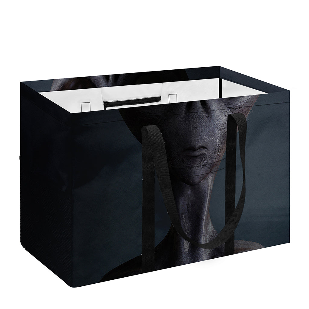 Scary Grey Alien 3D Print Utility Tote Bag