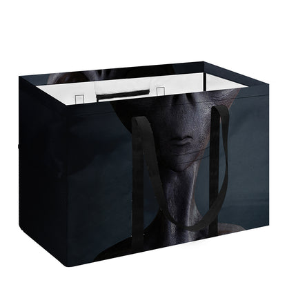 Scary Grey Alien 3D Print Utility Tote Bag