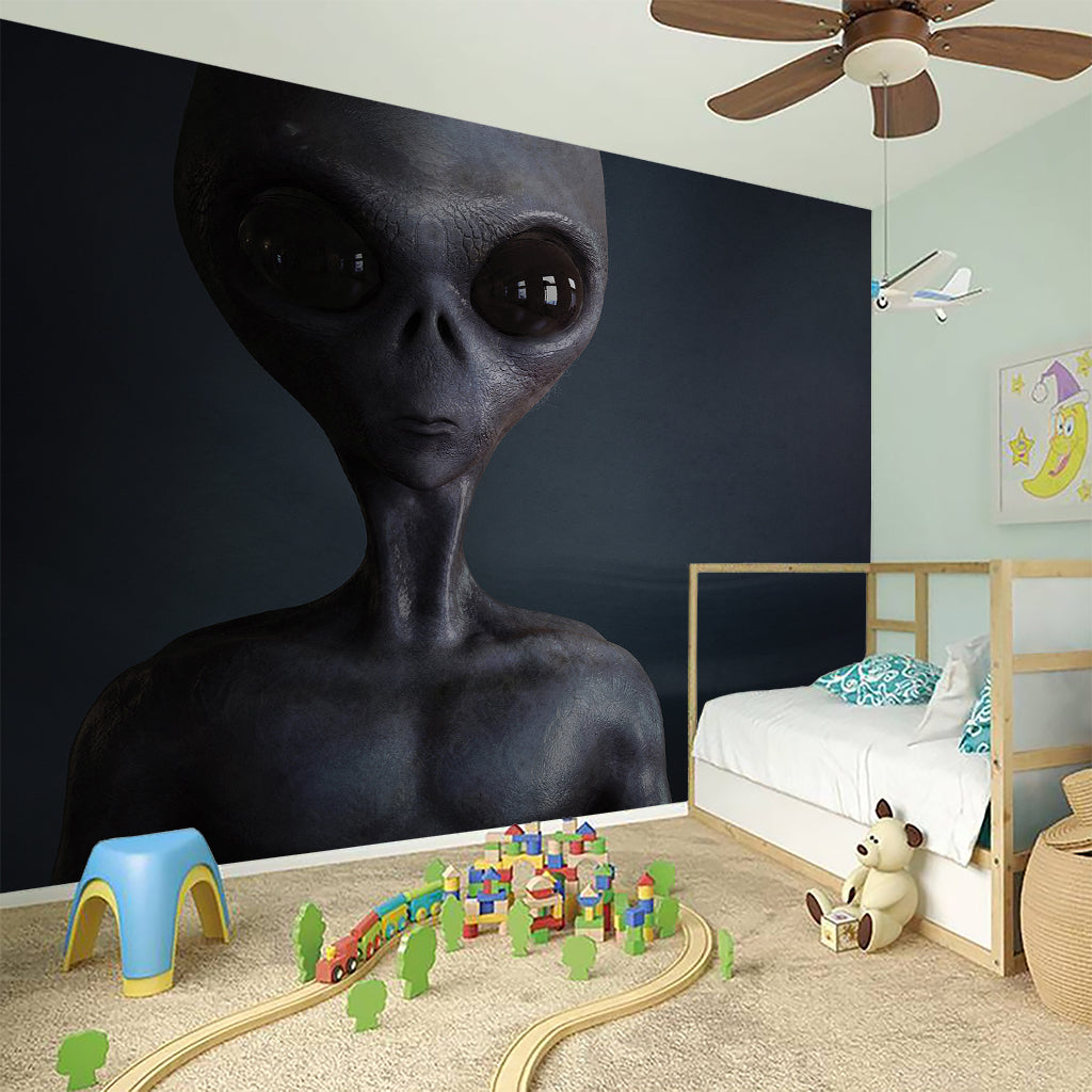 Scary Grey Alien 3D Print Wall Sticker