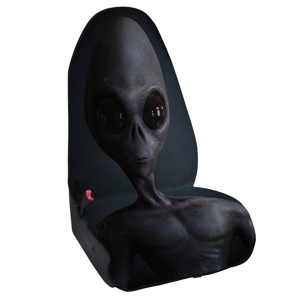 Scary Grey Alien 3D Print Waterproof Car Seat Cover