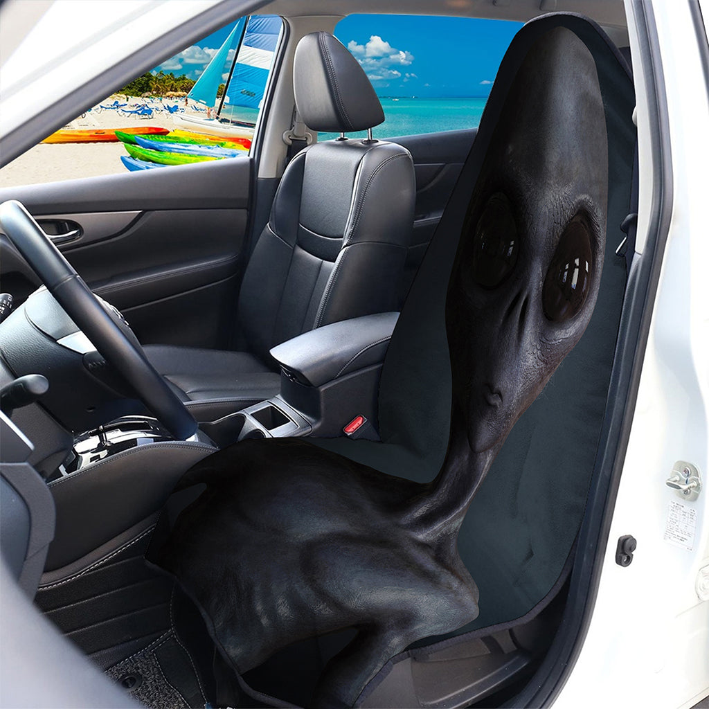 Scary Grey Alien 3D Print Waterproof Car Seat Cover