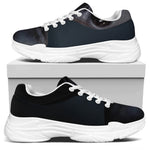 Scary Grey Alien 3D Print White Chunky Shoes