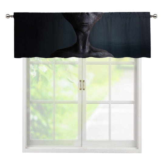 Scary Grey Alien 3D Print Window Valance