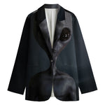 Scary Grey Alien 3D Print Women's Blazer