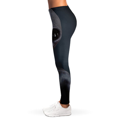 Scary Grey Alien 3D Print Women's Leggings