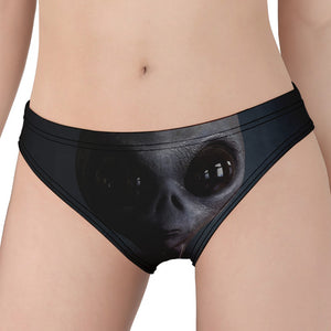 Scary Grey Alien 3D Print Women's Panties