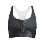 Scary Grey Alien 3D Print Women's Sports Bra