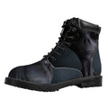 Scary Grey Alien 3D Print Padded Collar Lace Up Boots