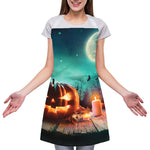 Scary Halloween Pumpkin Print Adjustable Apron