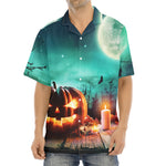 Scary Halloween Pumpkin Print Aloha Shirt