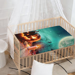Scary Halloween Pumpkin Print Baby Crib Sheet