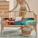 Scary Halloween Pumpkin Print Baby Crib Sheet