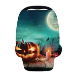 Scary Halloween Pumpkin Print Baby Seat Cover
