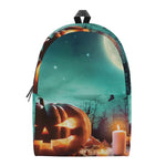 Scary Halloween Pumpkin Print Backpack
