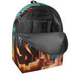 Scary Halloween Pumpkin Print Backpack