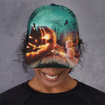 Scary Halloween Pumpkin Print Baseball Cap