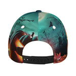 Scary Halloween Pumpkin Print Baseball Cap