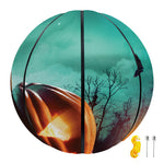 Scary Halloween Pumpkin Print Basketball