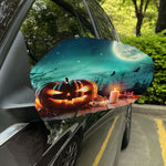 Scary Halloween Pumpkin Print Car Side Mirror Covers