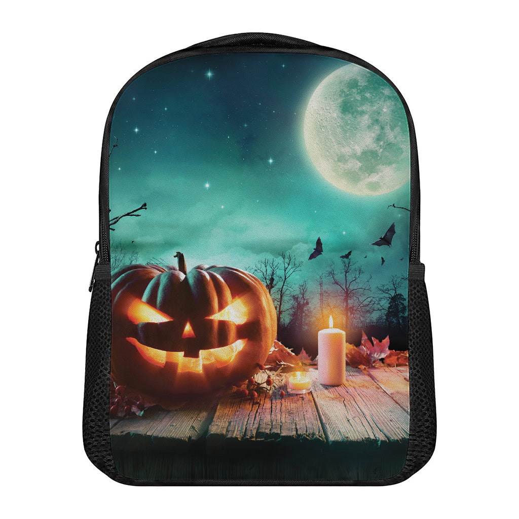 Scary Halloween Pumpkin Print Casual Backpack