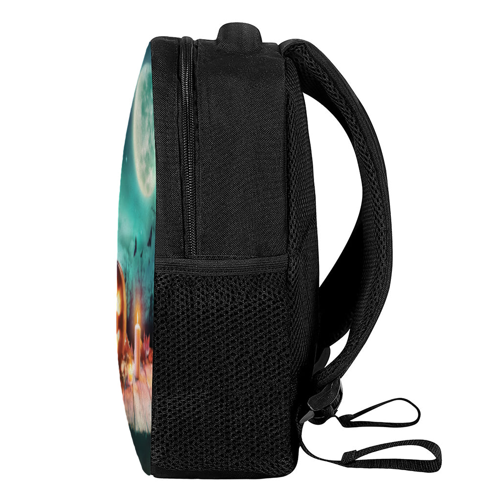 Scary Halloween Pumpkin Print Casual Backpack