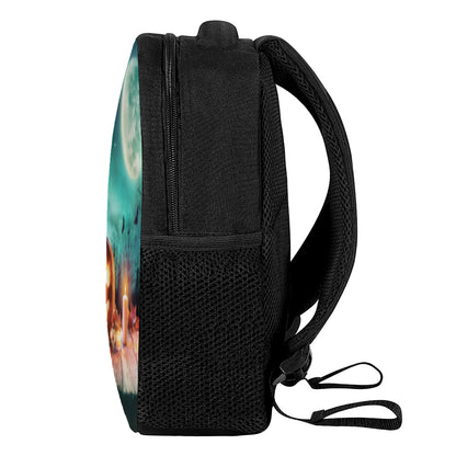 Scary Halloween Pumpkin Print Casual Backpack