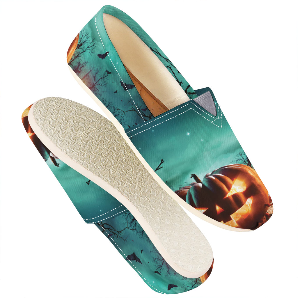 Scary Halloween Pumpkin Print Casual Shoes
