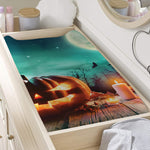 Scary Halloween Pumpkin Print Changing Pad Cover