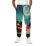 Scary Halloween Pumpkin Print Cotton Pants