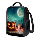 Scary Halloween Pumpkin Print Crossbody Lunch Bag