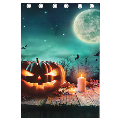 Scary Halloween Pumpkin Print Curtain