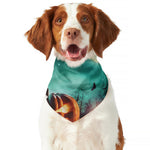 Scary Halloween Pumpkin Print Dog Bandana