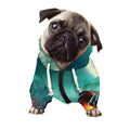 Scary Halloween Pumpkin Print Dog Zip Up Hoodie