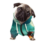 Scary Halloween Pumpkin Print Dog Zip Up Hoodie