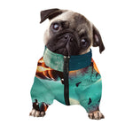 Scary Halloween Pumpkin Print Dog Zip Up Jacket
