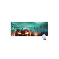 Scary Halloween Pumpkin Print Extended Mouse Pad