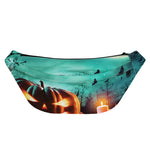 Scary Halloween Pumpkin Print Fanny Pack